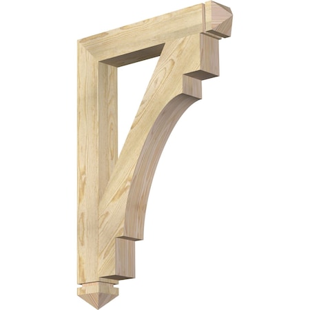 Merced Arts & Crafts Rough Sawn Bracket, Douglas Fir, 4W X 26D X 38H